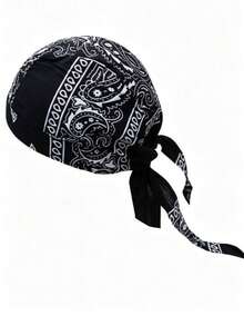 1pc/2pcs European & American Outdoor Cycling Pirate Hat Pure Cotton Printed Single Waistband Multi-Color Bandana Cap Street Dance Hip Hop - Elastic Pirate Hat - View 16