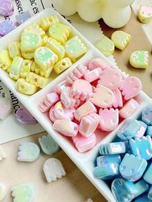 20pcs/Acrylic Ghost Beads Set, Suitable For Jewelry Making And Handmade Crafts - Multicolor - View 3