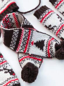 1PC Pet Accessories Small Dog Puppy Cat Cute Versatile Windproof Warm Christmas 3 Pieces Set - Brown Reindeer - Multicolor - View 5