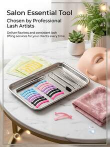 6pcs Eyelash Lift Strips, Ultra-Thin Ultra-Soft Silicone Strips, Suitable For Eyelash Lift, Eyelash Extension, Salon Use, Reusable After Cleaning - Multicolor - View 1