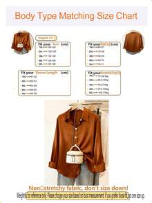 Plus Size Women's Fashion New Arrival Casual Satin Button-Up Shirt Spring Brown - Brown - View 5