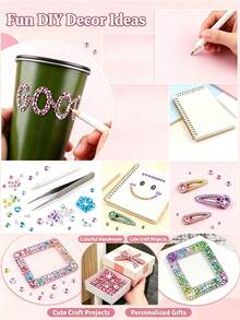 Multi-Color 3mm Resin Rhinestone Set With Precision Tweezers And Craft Glue, Fashion Decoration Suitable For DIY Clothing Accessories, Cups, Fabric Decor - Sets - View 9