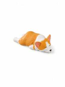Cute Mini Corgi Car Dashboard Ornament, Realistic Resin Sleeping Puppy Figurine, Creative Fun Car Interior Decor Accessory, Suitable For Decorating Car Center Console - A - View 10