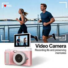 Kamera Digital 4X Zoom Digital 48MP Kamera Digital Fotografi Profesional Cocok Untuk Video Blogger Dan Pemula, Mendukung Fungsi Foto, Video Dan Webcam, Hadiah Ideal Untuk Hari Thanksgiving, Hari Valentine, Natal Dan Tahun Baru. Musim Wisuda, Idul Fitri (Baterai 600mAh) - View 6
