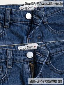 Jeans azul medio para niño con cintura ajustable y acabado desgastado - Azul lavado medio - Ver 4