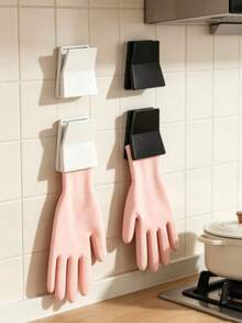 1/2pcs Dishwashing Glove Hooks, Lightweight Rubber Glove Storage Rack, Suitable For Kitchen And Laundry Room, Multi-Functional Glove Storage Rack With Clips, Can Hang Rags And Accessories, Suitable For Bathroom Countertop And Dormitory Glove Rack - Multicolor - View 1