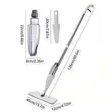 Spray Mop Microfibre Pad Floor Cleaning Mop For All Floor Types Bottle 2 Pads - Grey - View 4
