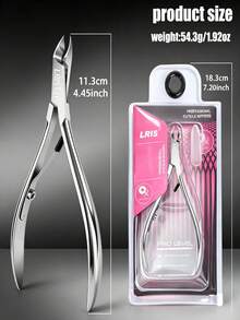 Stainless Steel Cuticle Nipper LRIS G31, Sharp Cuticle Nipper, Professional Manicure & Pedicure Nail Tool - Silver - View 7