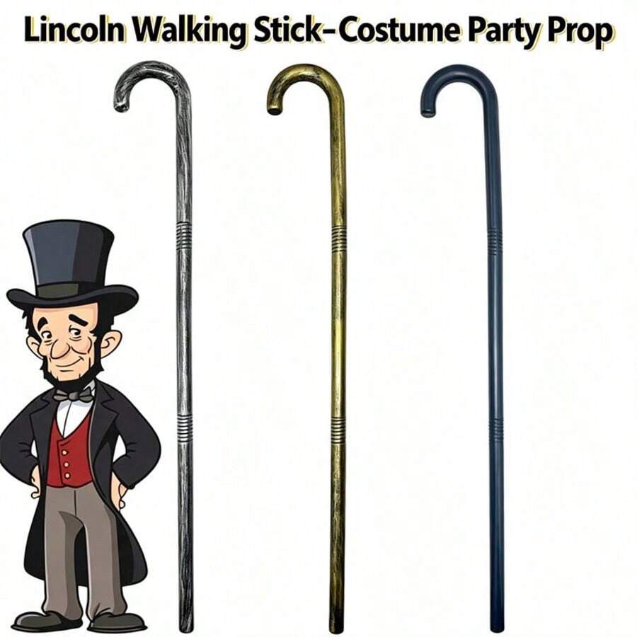 Halloween Magician Scepter Staff, Plastic Party Performance Costume Prop, Black Scepter - Multicolor - View 1