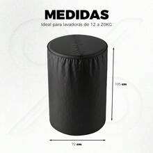 Washing Machine Dust Covers - Black - View 4