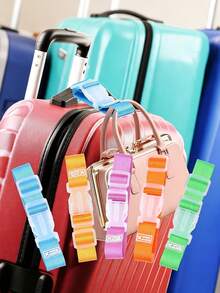 3pcs/Set Portable Buckle Adjustable Luggage Straps, Unisex, Suitable For Cruise, Camping, Outdoor, Beach, Travel And Back To School Essential Accessories, Practical Gift For Travel Lovers, 1pc - Multicolor - View 4
