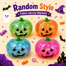 Maltose Squeeze Ghost Pumpkin Squishy Toy, Halloween Mysterious Theme Stress Relief Squeeze Finger Toy, Complete Holiday Party Gift Set, Soft Handheld Decompression Ornament, Suitable For Adults - Multicolor - View 8