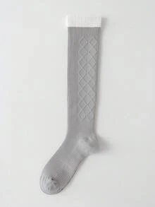 1/4/5 Pasang Kaos Kaki Kompresi Wanita, Kaos Kaki Betis untuk Olahraga Yoga Kebugaran, Kaos Kaki Panjang untuk Bersepeda, Lari, Lompat Tali, dan Pelangsing Kaki - MultiWarna - View 21