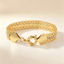 Bracelet de mode pour femme en cristal, convient comme cadeau de la Saint-Valentin - Doré - Voir 6