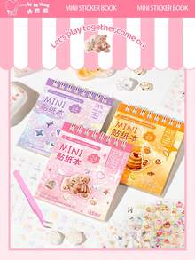 Este es un lindo libro de pegatinas DIY, que contiene talla grande de 1000 materiales de pegatinas lindas sin cortar, incluido un pequeño libro de pegatinas de nariz. Su característica es que tiene varios patrones lindos, adecuados para planificadores creativos lindos para collage de etiquetas, diarios de basura y accesorios decorativos de planificación creativa de múltiples escenarios. - Unitalla - Ver 22