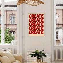 1pc Vertical Minimalist Motivational Unframed Poster With Bold "REPEATED WORD" Phrase - Neutral Aesthetic Canvas Print Suitable For Room, Bedroom, - Modern Ink, Frameless Vertical Decor, - 0 - View 11