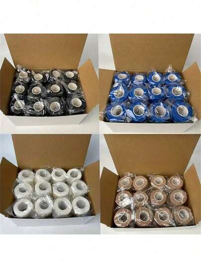 24 rollos de venda elástica autoadhesiva para deportes, adecuada para dedos, tobillos, muñecas, cintura, rodillas y codos