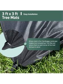 2pcs Square Control Fabric UV Resistant Ground Cover Mat For Vegetables And Fruit Trees Non-Woven Barrier Cloth - A - View 5