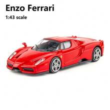 Burago 1:43 比例 Ferrari Enzo 紅色鋅合金壓鑄模型車，創意模型玩具/裝飾品，適合青少年與成人收藏，可用作桌面裝飾，完美的節日禮物 - Enzo -紅色 - 查看 1