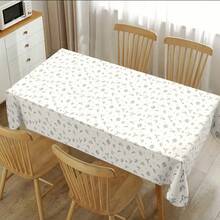 1pc/3pcs Vintage Western Cowboy Style Disposable Plastic Tablecloth, Beige Background With Hand-Painted Cowboy Hat, Cactus, Bull Head Pattern, Suitable For Western Theme Party, Birthday Gathering, Theme Event. 137*274cm - Multicolor - View 3