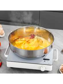 Multifunctional Large Stainless Steel Mixing Bowl - Suitable For Dough, Salad And Soup | Perfect For Kneading Dough, Noodles, Washing Vegetables And Cooking Soup, An Essential For Multifunctional Kitchen - Multicolor - View 8