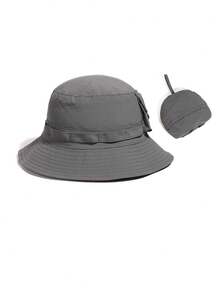 Unisex Quick-Dry Waterproof Pocket Bucket Hat, Windproof, Sun Protection, UV Protection, 3D Design, Foldable, Fashionable, Versatile, Elegant, Soft & Comfortable, Breathable, Multi-Functional, Flattering, Face-Slimming, Suitable For Beach, Outdoor, Hiking, Cycling - Multicolor - View 6