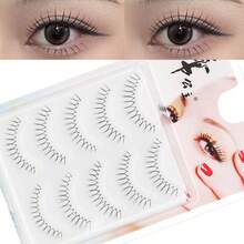 5 Pairs Japanese & Korean Style Clear Korean Makeup Invisible Stem Eyelashes With Natural Hair Flow - 1# - View 5