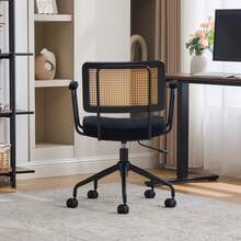 Dining Chair Black Made Of Chenille For Dining Room And Kitchen - Black - View 3