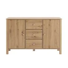 With Storage Sideboard Natural Made Of Wood For Living Room And Dining Room - 橡木 - 查看 10