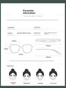 1 Pair Women's Fashion Retro Literary Office Style Cat Eye Non-Prescription Glasses, Embossed Temple Design - Multicolor - View 5