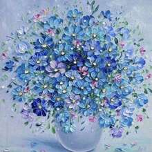 1PC DIY 5D Diamond Painting Kit Floral Pattern - Round Full Drill Art Mosaic Craft, Home Wall Decor, Unframed - No Frame - View 8