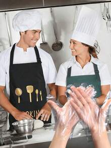 1pc Waterproof & Oil-Proof Adjustable Kitchen Apron With Side Towel, Unisex Adult Chef Apron, Stain-Resistant Washable & Wipeable Durable, Suitable For Cooking, Baking, Restaurant Work, Multi-Color Kitchen Gift For Chefs, Housewives, Cooking Enthusiasts - Multicolor - View 5