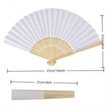 1/3/5/9/15pcs Customized White Bow Ribbon Multi-Piece Set Party Favors, Customized Wedding Hand Fans, White Folding Elegant Paper Fans, Bridal Wedding Gifts, Green Ribbon Accessories, Fashionable And Easy To Use, Free Customization Of Any Text - Multicolor - View 4