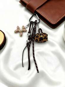 Yogodlns Maillard Woven Rope Pendant Exquisite Leather Mini Bag Charm Women's Luxury Bag Keychain Phone Decoration Nylon Woven Keyring - Multicolor - View 7