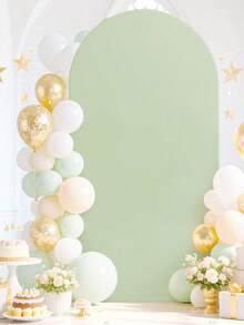 Sage Green Arch Backdrop, 5ft, 6ft, 6.6ft, 7.2ft, 7.87ft Wedding Arch Cover 2pcs Spandex Fabric Arch Backdrop Dome Arch Backdrop Fabric Suitable For Birthday Party Wedding Arch Frame Decoration (Arch Frame Not Included, Fabric Backdrop Only) - Sage Green - View 5