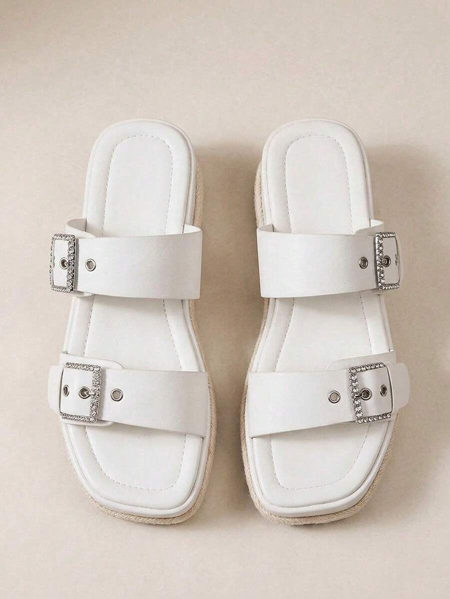 HighSole Women's Thick-Soled Sandals, Casual Solid Wedge Sandal Vacation Shoes Summer - Apricot - View 1