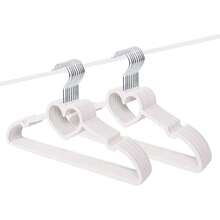 20pcs Heart-Shaped Hangers, Cute Style, With 360° Rotating Hook, Durable, Adult Hangers, Suitable For Jackets, Pants, Shirts, Suits, Closet Decoration - White - View 7