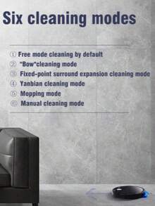 New Smart 3-In-1 Robot Vacuum Cleaner With Sweeping, Mopping And Suction, Remote Control And Water Tank - Black - View 5