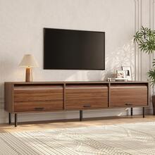 Tv Stand Brown Made Of Wood For Living Room And Media Area - 核桃 - 查看 4