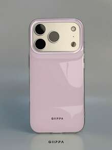 GIIPPA 1pc Light Purple Solid Color Pattern Design Phone Case, Compatible With Phone 17 Pro Max, 16 Pro Max, 15 Pro Max, 14 Pro Max, Korean Style High-End Fashion Fun Phone Case, Suitable For 11/12/13/14/15/16 Pro Max Plus, Elegant Design For Men And Women, Perfect Gift For Girlfriend On Christmas, Valentine's Day, Easter, Wedding Season And Birthday! - Mauve Purple - View 1