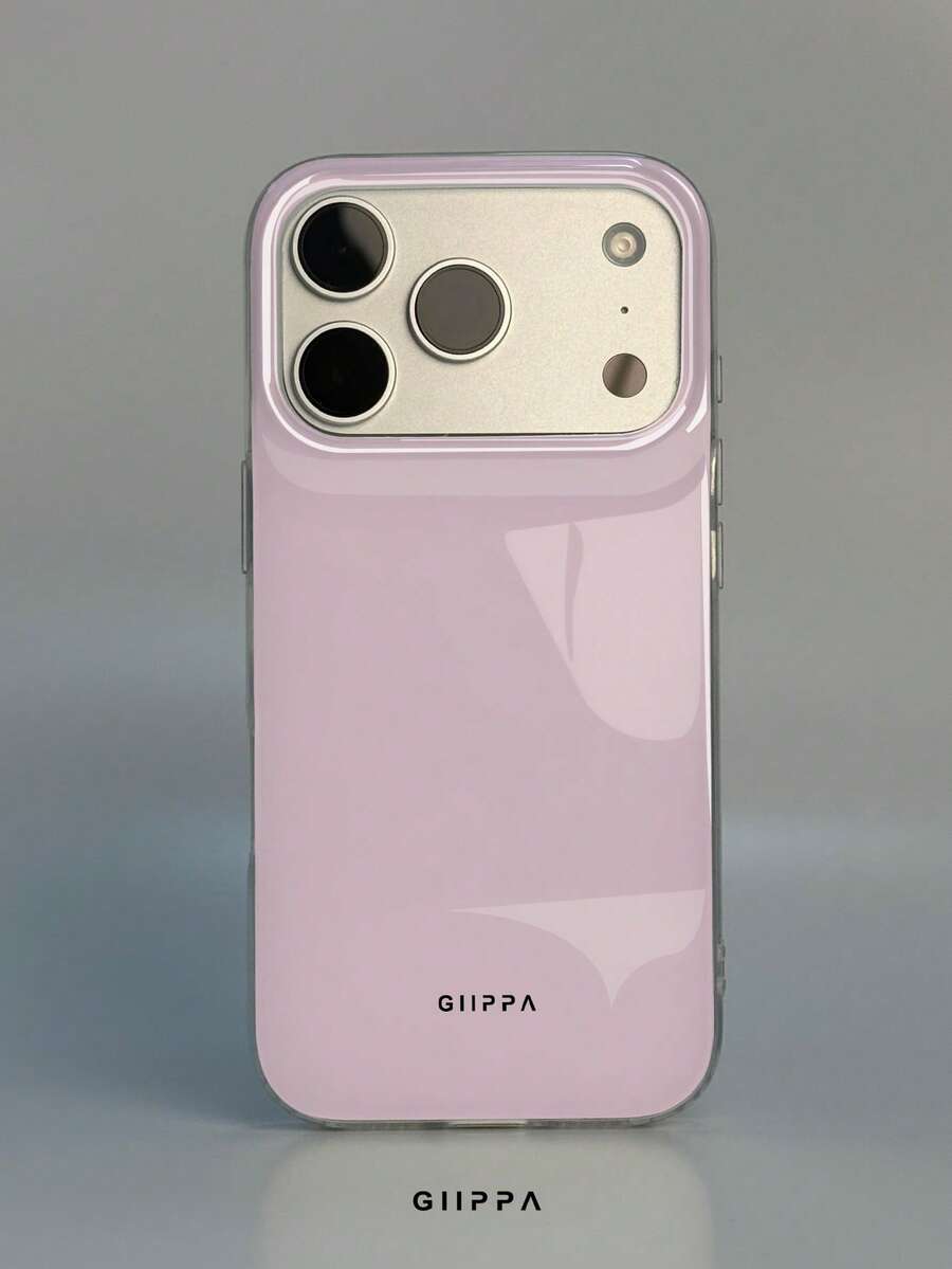 GIIPPA 1pc Light Purple Solid Color Pattern Design Phone Case, Compatible With Phone 17 Pro Max, 16 Pro Max, 15 Pro Max, 14 Pro Max, Korean Style High-End Fashion Fun Phone Case, Suitable For 11/12/13/14/15/16 Pro Max Plus, Elegant Design For Men And Women, Perfect Gift For Girlfriend On Christmas, Valentine's Day, Easter, Wedding Season And Birthday! - Mauve Purple - View 1