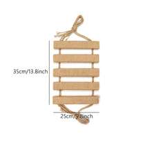 1pc Hanging Rope Cat Ladder For Playing, Climbing And Scratching, Cat Wall Soft Ladder, Length 50cm/100cm, Natural Pine Wood, Sturdy And Durable, Max Load 12kg (26lb) - Apricot - View 11