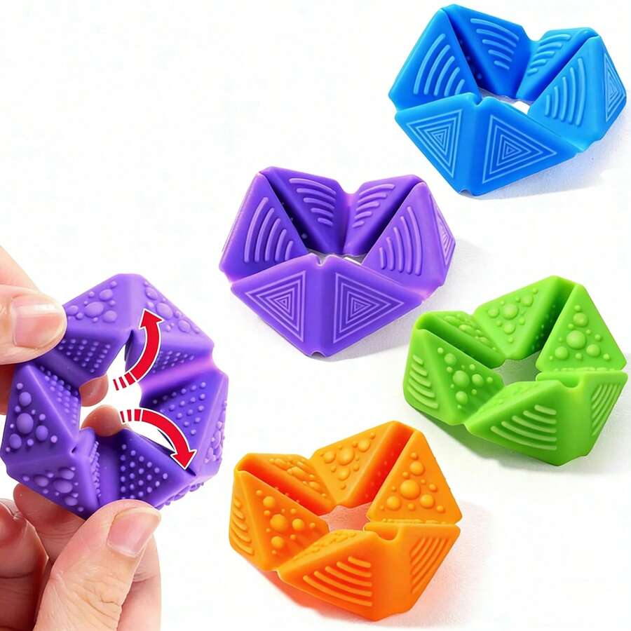 Cubo de Actividades Sensoriales para Niños, Juego de Texturasáctiles Multicolor, Mejora la Concentración, Juguete de Exploración Sensorial, Herramienta de Entrenamiento Cognitivo para Educación Temprana de Bebés - 4 uds. - Ver 1