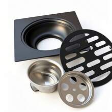 Matte Black Style Complete Set With Drain Core And Independent Packaging Box - Black - View 8
