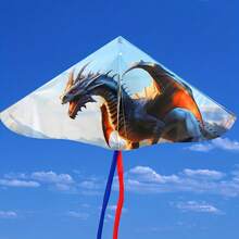 1pc Cartoon Triangle Kite With 50m Line, Suitable For Beach, Grass, Outdoor Flying Entertainment - Multicolor - View 13