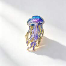 Ocean Element Brooch 2D Jellyfish, Whale, Octopus Pin Fashion Clothing Accessory Small Gift For Family And Friends - Multicolor - View 9