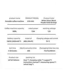 Portable Capsule Coffee Machine, Electric Heating Pump Pressure Espresso Coffee Maker, Compact Mini Home Office Outdoor Camping Coffee Machine, Ideal Holiday Gift - Italian style extraction coffee machines - View 13