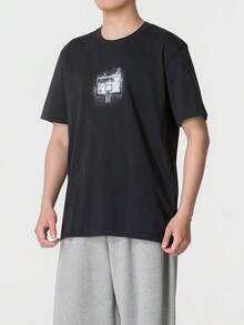 Under Armour Men's Sports T-Shirt & Tank Top Curry Let Him Cook Tee 26 Summer New Basketball Hoop Print Short Sleeve 6009784-001 - Black - View 1