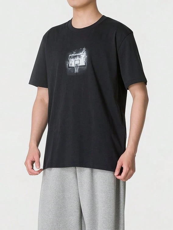 Under Armour Men's Sports T-Shirt & Tank Top Curry Let Him Cook Tee 26 Summer New Basketball Hoop Print Short Sleeve 6009784-001 - Black - View 1