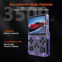Upgraded R36SX Retro Game Console, Multiple Colors Available, IPS Full-Angle High-Definition Screen, ABS Material Durable Structure, 3500MAH Rechargeable Battery Long-Lasting Battery Life, Latest Handheld Game Console, Perfect Gift And Ideal Choice - View 5